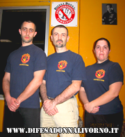 Il Maestro Roberto Bonomelli con gli Istruttori Difesa Donna Michele Montelatici e Chiara Ercole